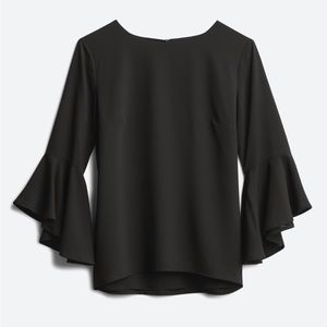 Goldray Nellin Flounce Sleeve Blouse